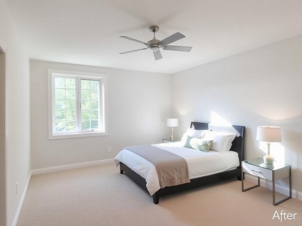 After basement renovation with egress window